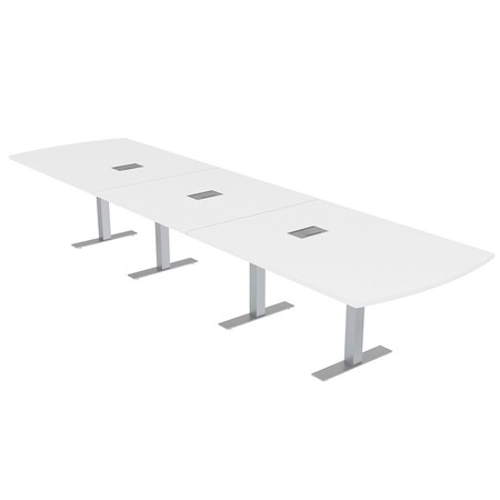 Skutchi Designs 45 in W, 166 in L, 29 in H, Engineered Wood Top, White HAR-AREC-46X168-T-ELEC-XD09